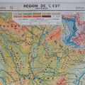 Collection ... Carte REGION DE L'EST Economique et Physique 