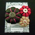 ♥ TRICIA ♥ Broche textile bohème fleurs potirons - Les Yoyos de Calie