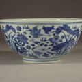 Blue & White Palace Bowl, 清代 Qing Dynasty, 康熙 Kangxi Period (1662-1722)