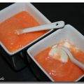 Panna cotta menthe et coulis de melon