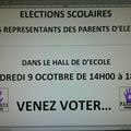 ELECTIONS DES REPRESENTANTS DE PARENTS D'ELEVES - vendredi 9 octobre 2015 (MATERNELLE et ELEMENTAIRE DES SARRAZINS)