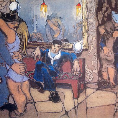 Camilo Henríquez, escena de la vida nocturna en un dancing del puerto