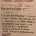 Commentaires élogieux sur Marguerite Dejean 2015 dans la revue Terre de Vins