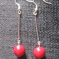 B.O. pendantes perles magiques rouges