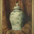 Comte Andrzej Jeiszy Filip MNISZECH (1823-1905), Vase de chine sur un entablement