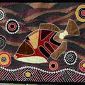 Tapisserie: Baliste( poisson venimeux)...Inspiration aborigène...
