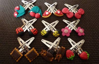 barrettes et magnets fimo