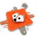 Doudou plat renard orange gris