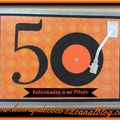 Carte anniversaire Vinyle 50 ans