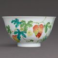 A fine Famille-Rose 'Balsam Pear' bowl, Seal Mark and Period of Qianlong (1736-1795)