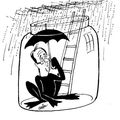 Monsieur pluie - par Cabu - 12 février 2015