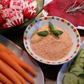 Rillette de sardine à la tomate, Kiri et piment d’Espelette ou sauce dips de sardine pour légumes crus