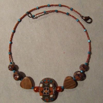 Collier Cuivre et Turquoise