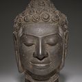 Buddha Head, Cambodia or Thailand, Mon-Dvaravati Style, 8th century