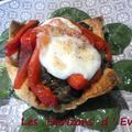 Feuilletés à la purée d'aubergines et poivrons