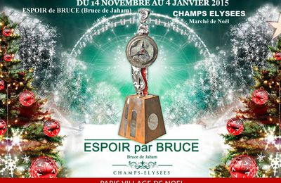 EXPOSITION d'ESPOIR de BRUCE (Bruce de Jaham) sur les CHAMPS ELYSEES à Paris