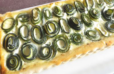 Tarte courgettes chèvre frais