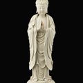 A Blanc de Chine porcelain figure of Buddha, China, Qing dynasty, 17th-18th century