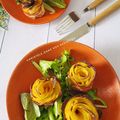 Fleurs de pommes de terre , parmesan et lards