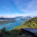 ...Randonnée au départ du Col de la Forclaz avec une vue magnifique sur le lac d'Annecy et départs de parapentes... (Haute Savoie, Lac d'Annecy)
