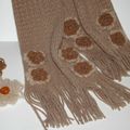 Customiser une écharpe et un panier "vintage" avec des fleurs en laine .....