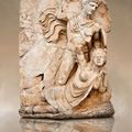 Roman relief sculpture of Emperor Claudius About to vanquish Britanica