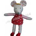 Doudou Peluche Souris Gris Robe Rouge "Fabler Mus" Ikéa