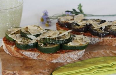 Tartines aux légumes grillés