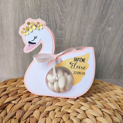 Boite dragées cygne