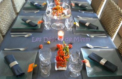 Une table pour Halloween (orange et noir)
