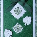 Scrapbooking : cartes : bouquet, papillon, broderie