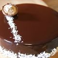 Entremets noix de coco/chocolat au lait