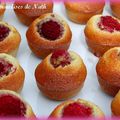 Financiers à la pistache et à la framboise