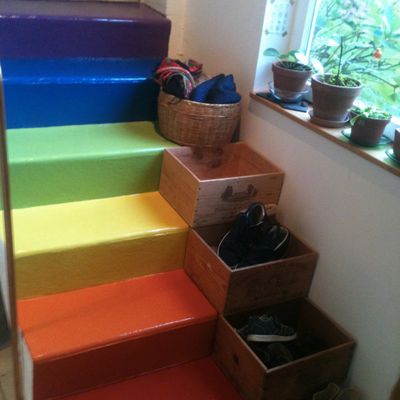 Escalier arc en ciel !