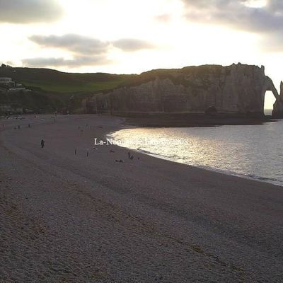 Les falaises d'etretat sur la cote d'albatre