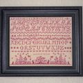 Sampler en broderie rouge