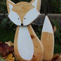 DIY DECO AUTOMNE - Un renard en bois pour décorer le jardin