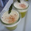 Verrine d'asperges à la crème de parmesan