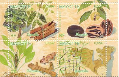 Les timbres de Mayotte...