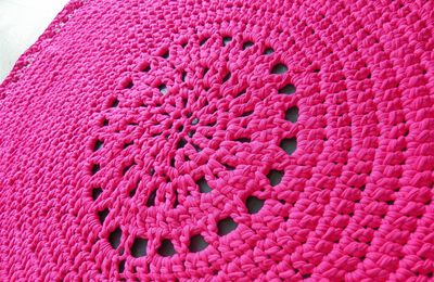 tapis rond au crochet