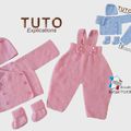 TUTO tricot bb FACILE et PREMA BOUTIQUE bebe modele layette bébé et patron a tricoter Explications brassière, bonnet, chaussons