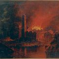 Attribué à Peter von BEMMEL (1685-1754) - L'incendie d'un village dans la nuit