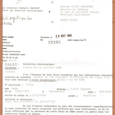 Généalogie - Le S.H.A.T. à Vincennes