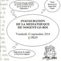 Inauguration de la médiathèque "La Pàrenthèse" de Nogent-le-Roi, le 12 septembre à 18h30