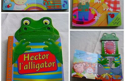 Lot de 2 albums Qui se cache à la maison et Hector l'Alligator - 4 €