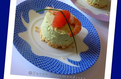 Petits Cheesecake Avocat Crevettes au Curry