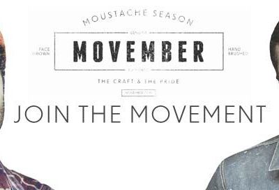 Movember et la moustache rouge.