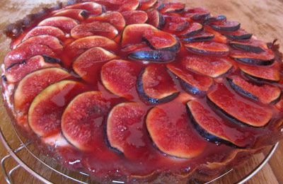 Tarte cheesecake aux figues