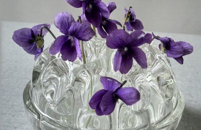 Pique-fleurs en verre 19 trous - VENDU