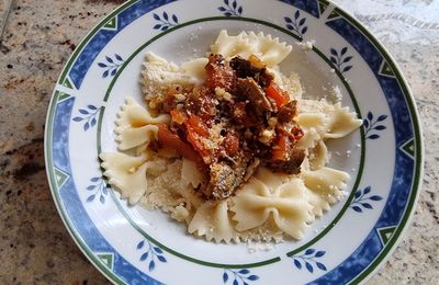 PÂTES SAUCE TOMATE et SARDINES